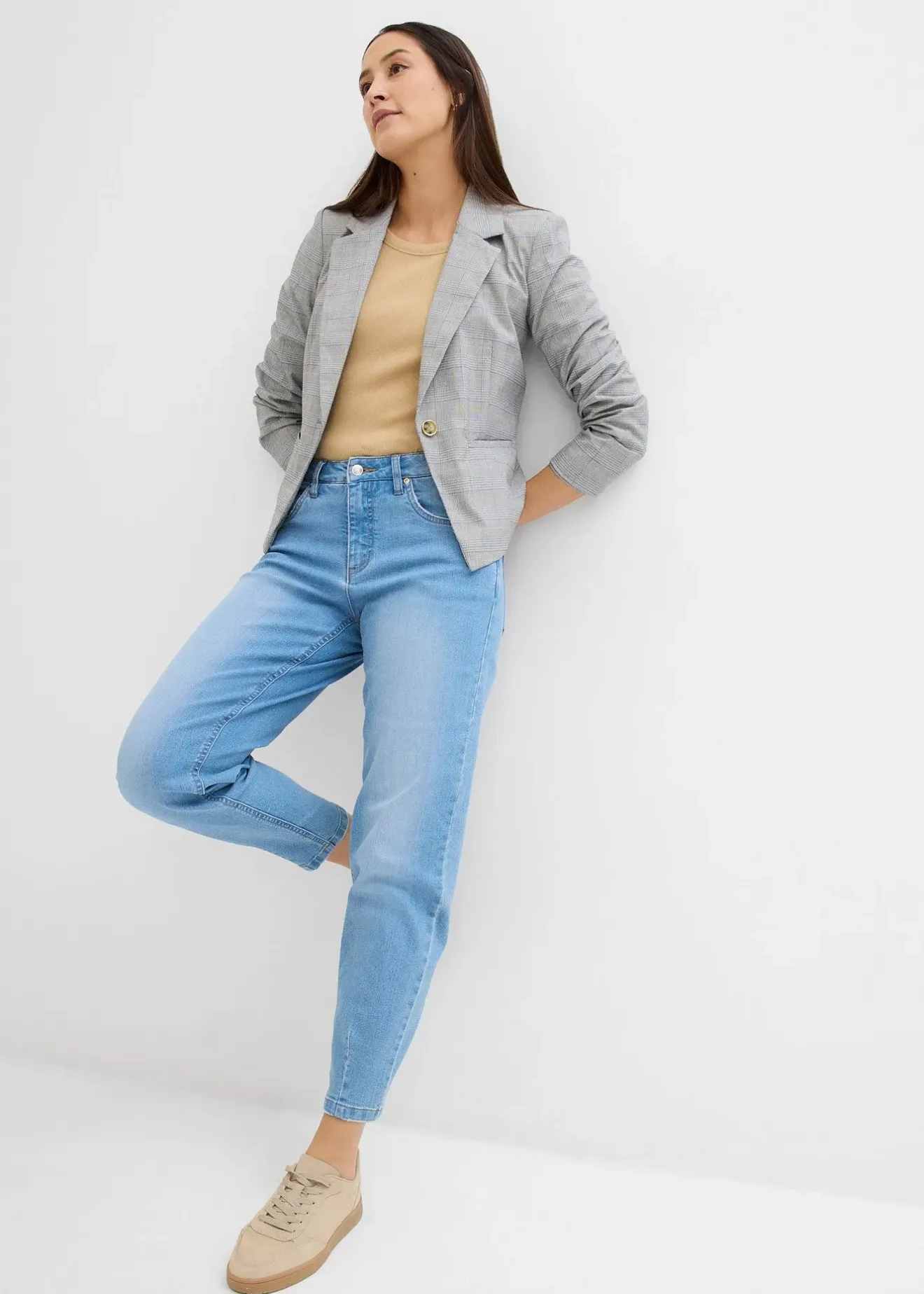 bonprix Blazer à carreaux écossais|Femme Blazers