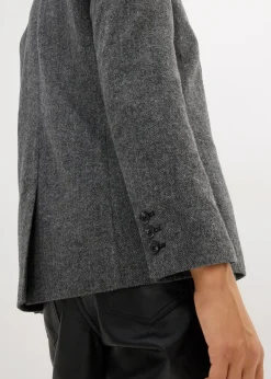 Femme bonprix Premium|Blazers|Blazer à motif chevrons, laine majoritaire