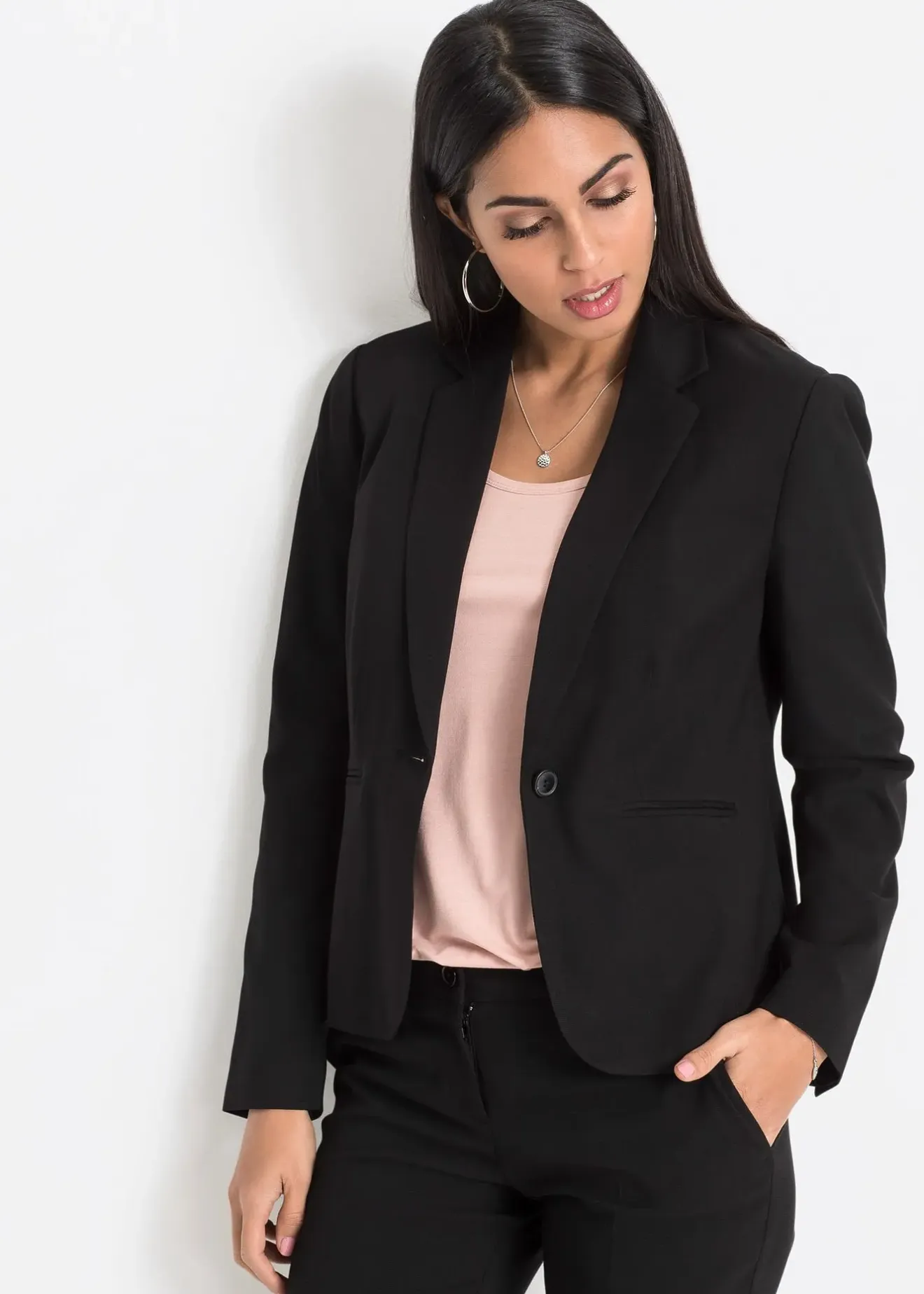 Femme bonprix Tailles Petite|Blazers|Blazer à poches passepoilées, petite stature
