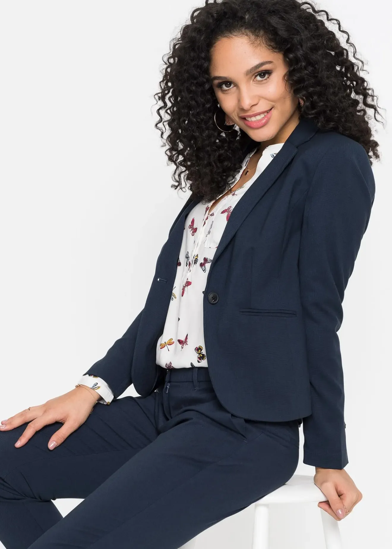bonprix Blazer à poches passepoilées, petite stature|Femme Tailles Petite|Blazers