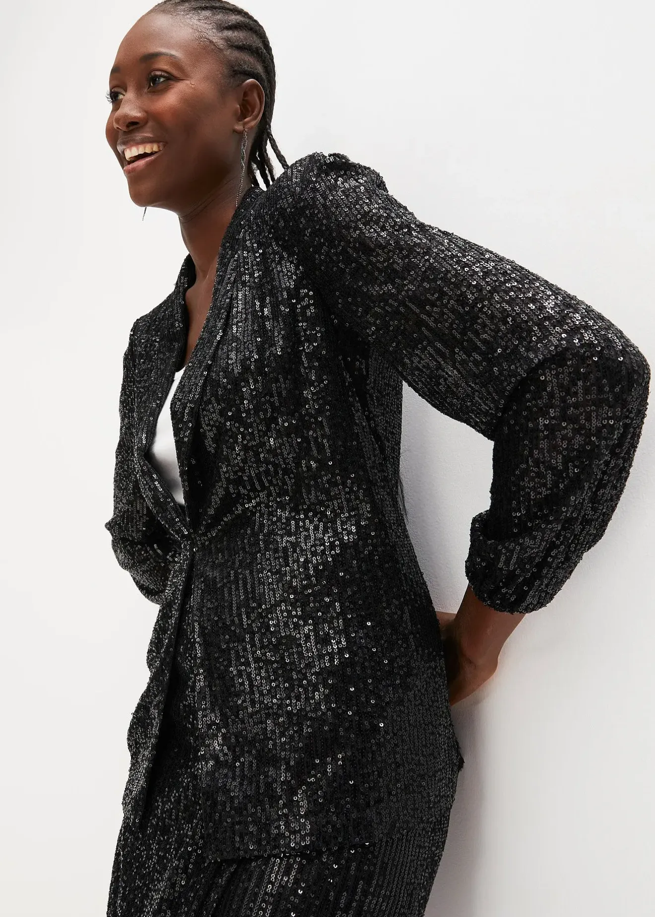 bonprix Blazer à sequins|Femme Blazers