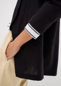 bonprix Blazer ample en mélange lin-viscose|Femme Blazers