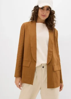 Femme bonprix Blazers|Blazer ample en mélange lin-viscose