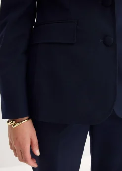 bonprix Blazer avec détails surfilés décoratifs|Femme Blazers