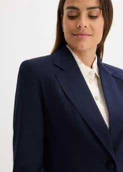 bonprix Blazer avec détails surfilés décoratifs|Femme Blazers