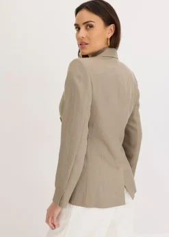 bonprix Blazer avec Lyocell, effet froissé|Femme Blazers