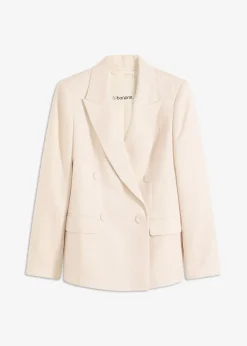 Femme bonprix Blazers|Blazer avec Lyocell, effet froissé