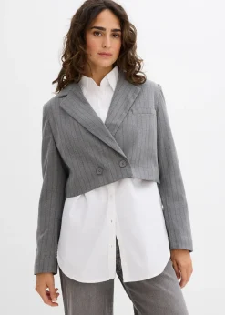 bonprix Blazer court avec col à revers|Femme Blazers
