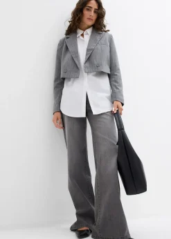 bonprix Blazer court avec col à revers|Femme Blazers