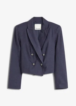 Femme bonprix Blazers|Blazer court avec épaulettes pour une silhouette structurée