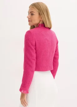 Femme bonprix Blazers|Blazer cropped en maille bouclette