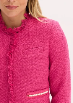 Femme bonprix Blazers|Blazer cropped en maille bouclette