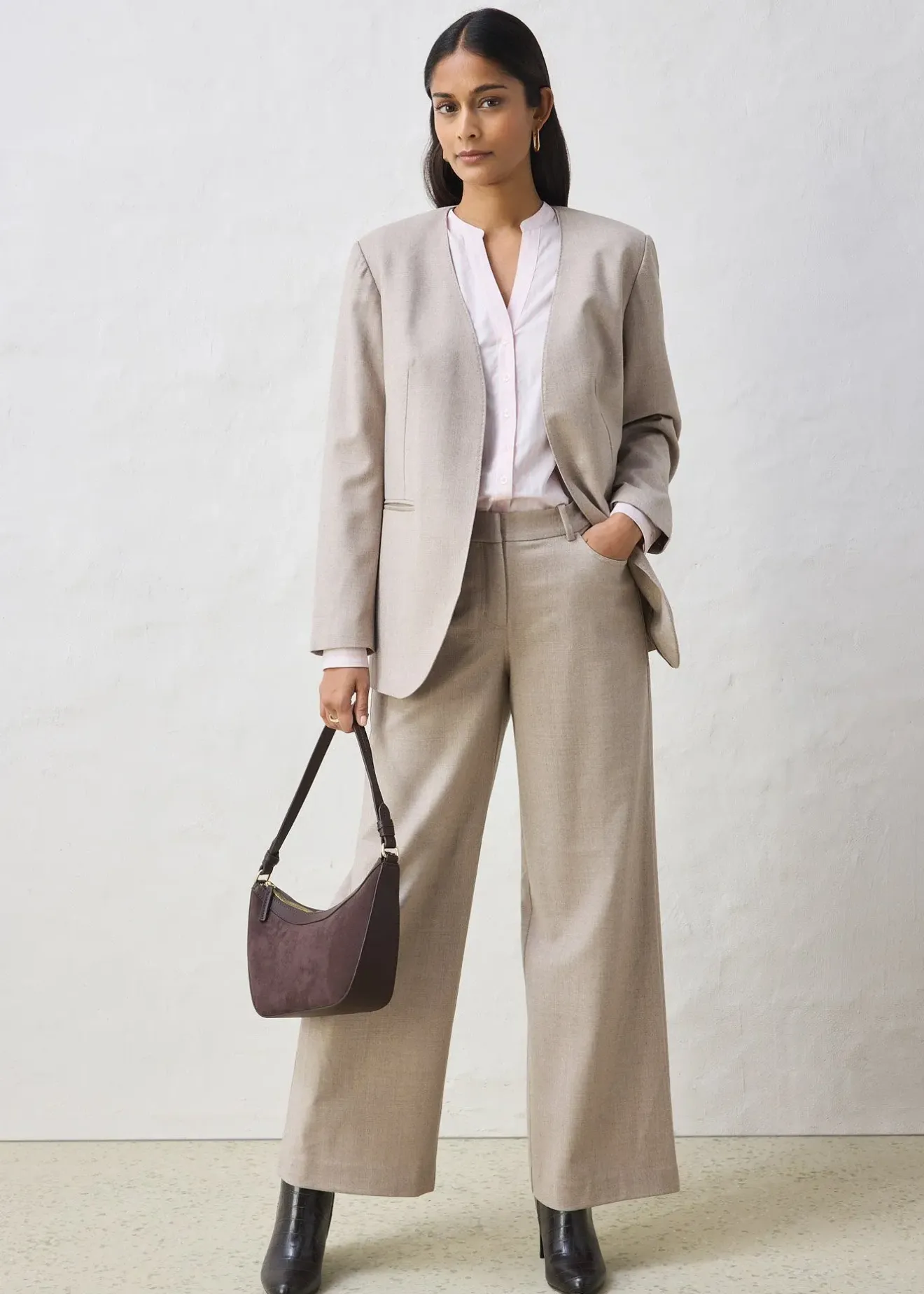 bonprix Blazer doux sans col|Femme Premium|Blazers