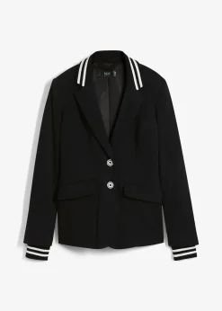 Femme bonprix Blazers|Blazer en coton à détails rayés
