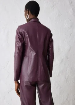 Femme bonprix Premium|Blazers|Blazer en cuir d’agneau nappa