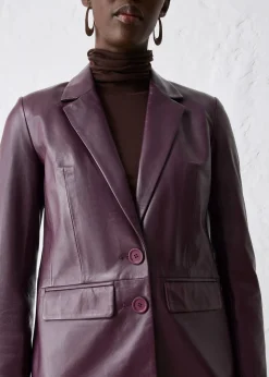 Femme bonprix Premium|Blazers|Blazer en cuir d’agneau nappa