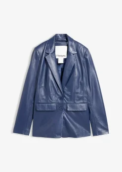 Femme bonprix Premium|Blazers|Blazer en cuir d’agneau nappa