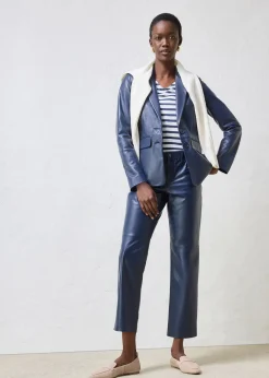 Femme bonprix Premium|Blazers|Blazer en cuir d’agneau nappa