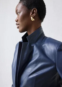 Femme bonprix Premium|Blazers|Blazer en cuir d’agneau nappa