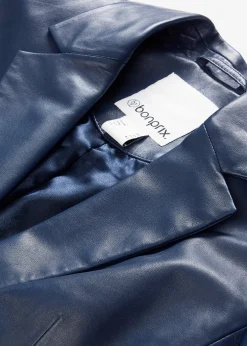 Femme bonprix Premium|Blazers|Blazer en cuir d’agneau nappa
