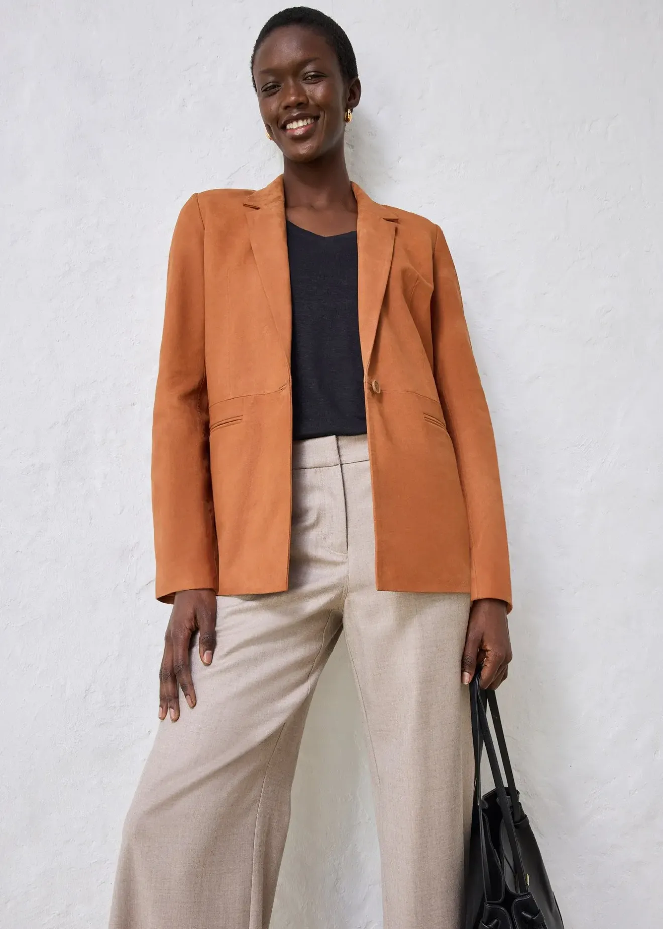 bonprix Blazer en cuir velours|Femme Premium|Blazers