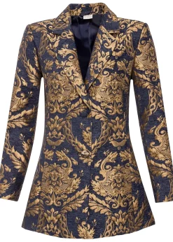 bonprix Blazer en jacquard brillant|Femme Tailles Petite|Mode Festive
