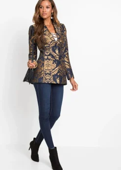 bonprix Blazer en jacquard brillant|Femme Tailles Petite|Mode Festive