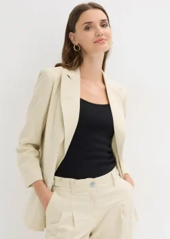 Femme bonprix Blazers|Blazer en lin mélangé