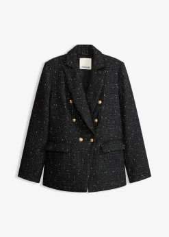 Femme bonprix Blazers|Blazer en maille bouclette à boutonnage double