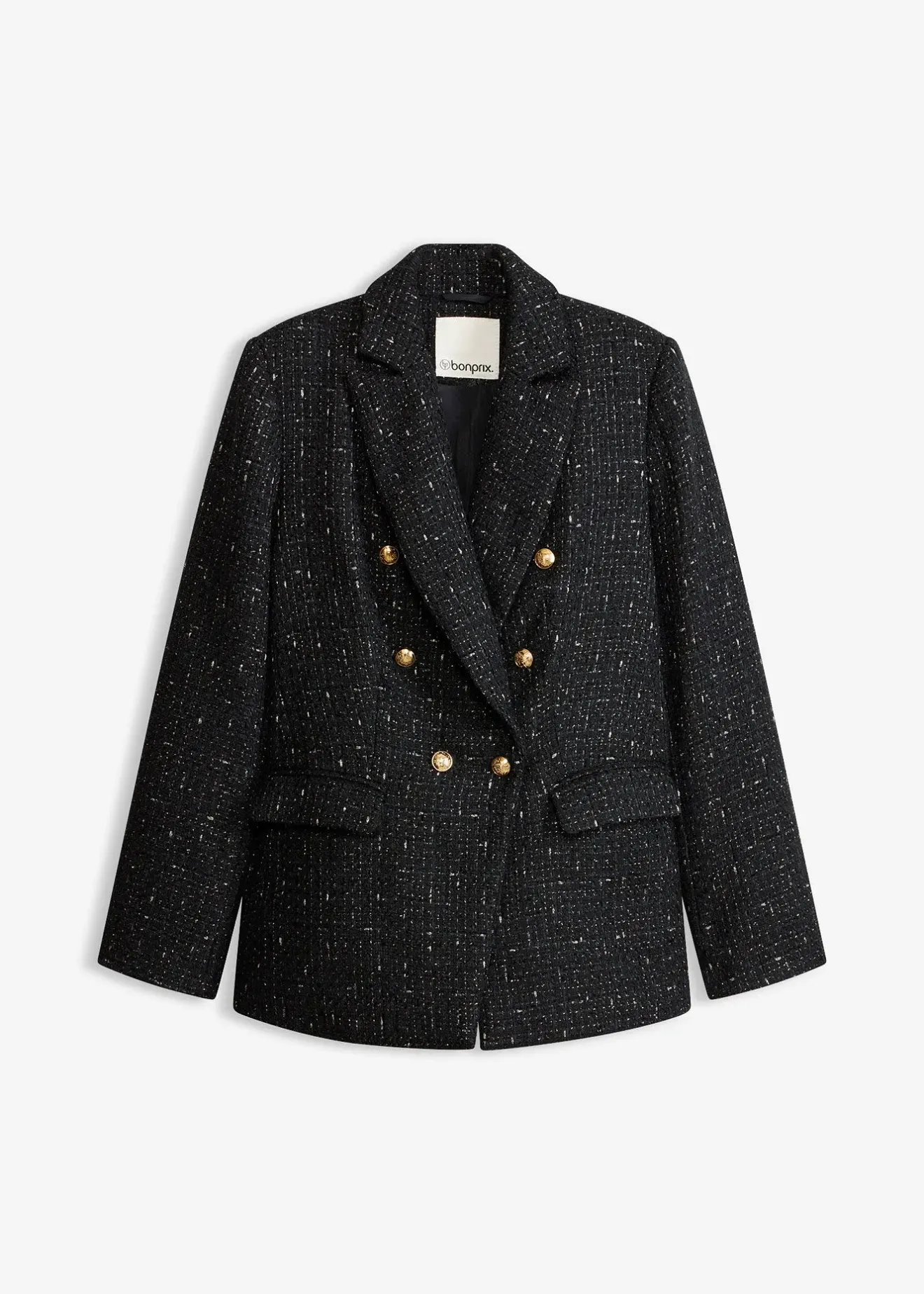 Femme bonprix Blazers|Blazer en maille bouclette à boutonnage double
