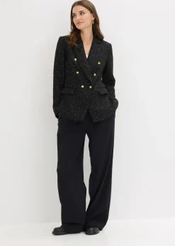 Femme bonprix Blazers|Blazer en maille bouclette à boutonnage double