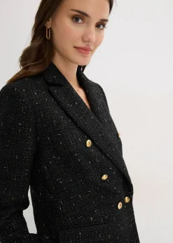 Femme bonprix Blazers|Blazer en maille bouclette à boutonnage double