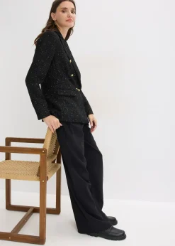 Femme bonprix Blazers|Blazer en maille bouclette à boutonnage double