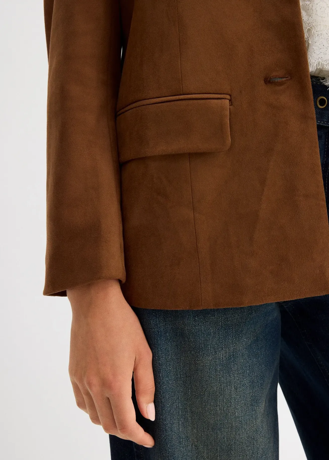 bonprix Blazer en suédine|Femme Blazers