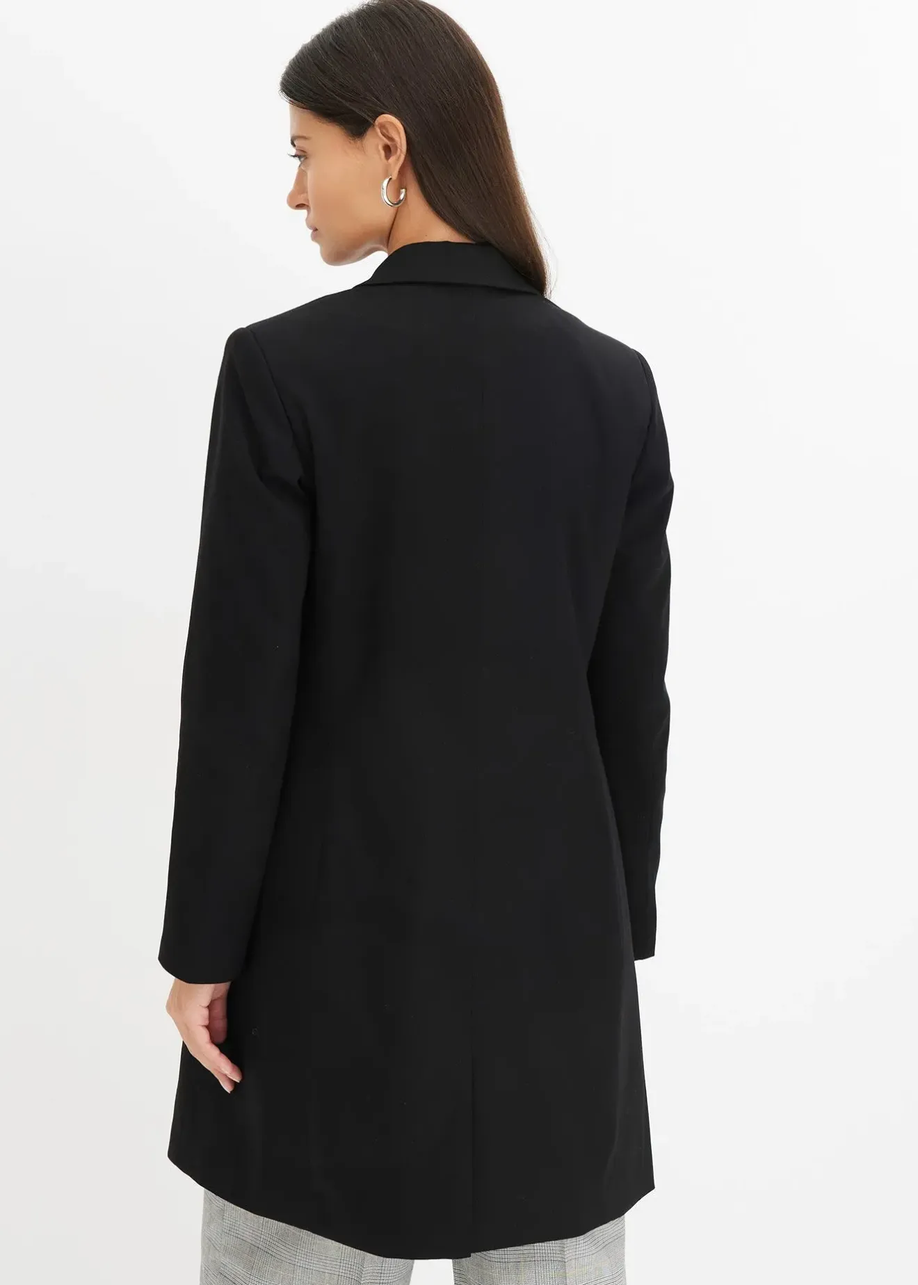 bonprix Blazer long à col V, manches longues|Femme Vestes & Manteaux
