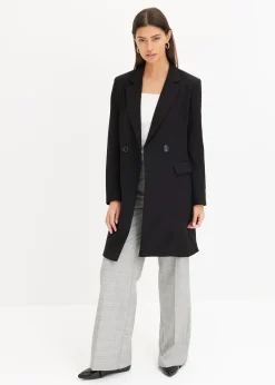 bonprix Blazer long à col V, manches longues|Femme Vestes & Manteaux