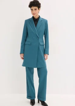 bonprix Blazer long à col V, manches longues|Femme Vestes & Manteaux