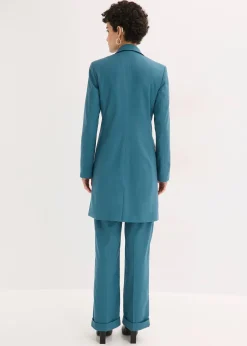 bonprix Blazer long à col V, manches longues|Femme Vestes & Manteaux