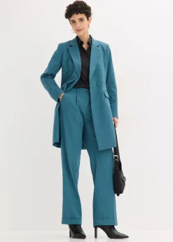 bonprix Blazer long à col V, manches longues|Femme Vestes & Manteaux