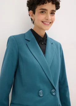 bonprix Blazer long à col V, manches longues|Femme Vestes & Manteaux