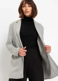 bonprix Blazer long en jersey avec poches|Femme Blazers