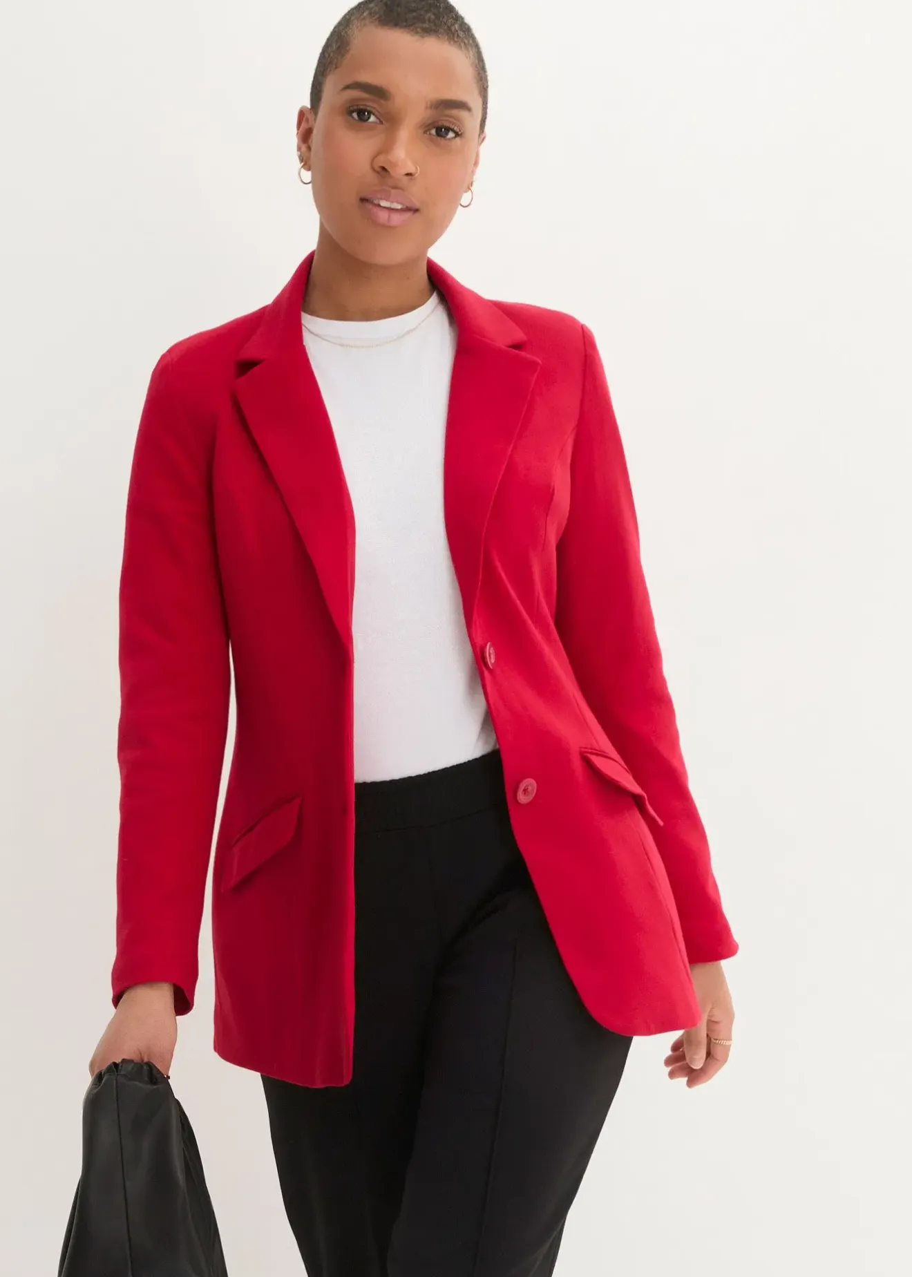 Femme bonprix Blazers|Blazer long en jersey coton