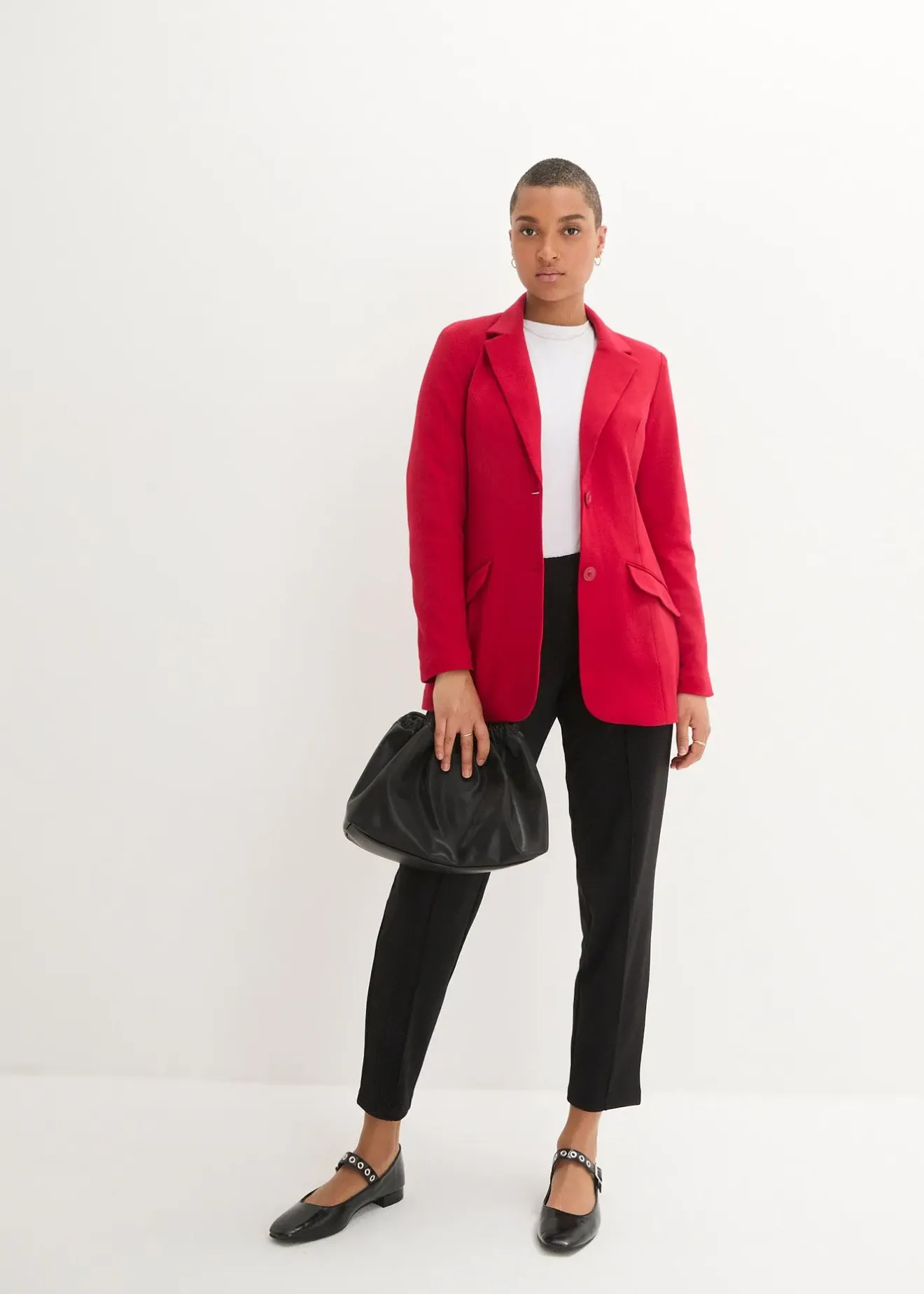 Femme bonprix Blazers|Blazer long en jersey coton