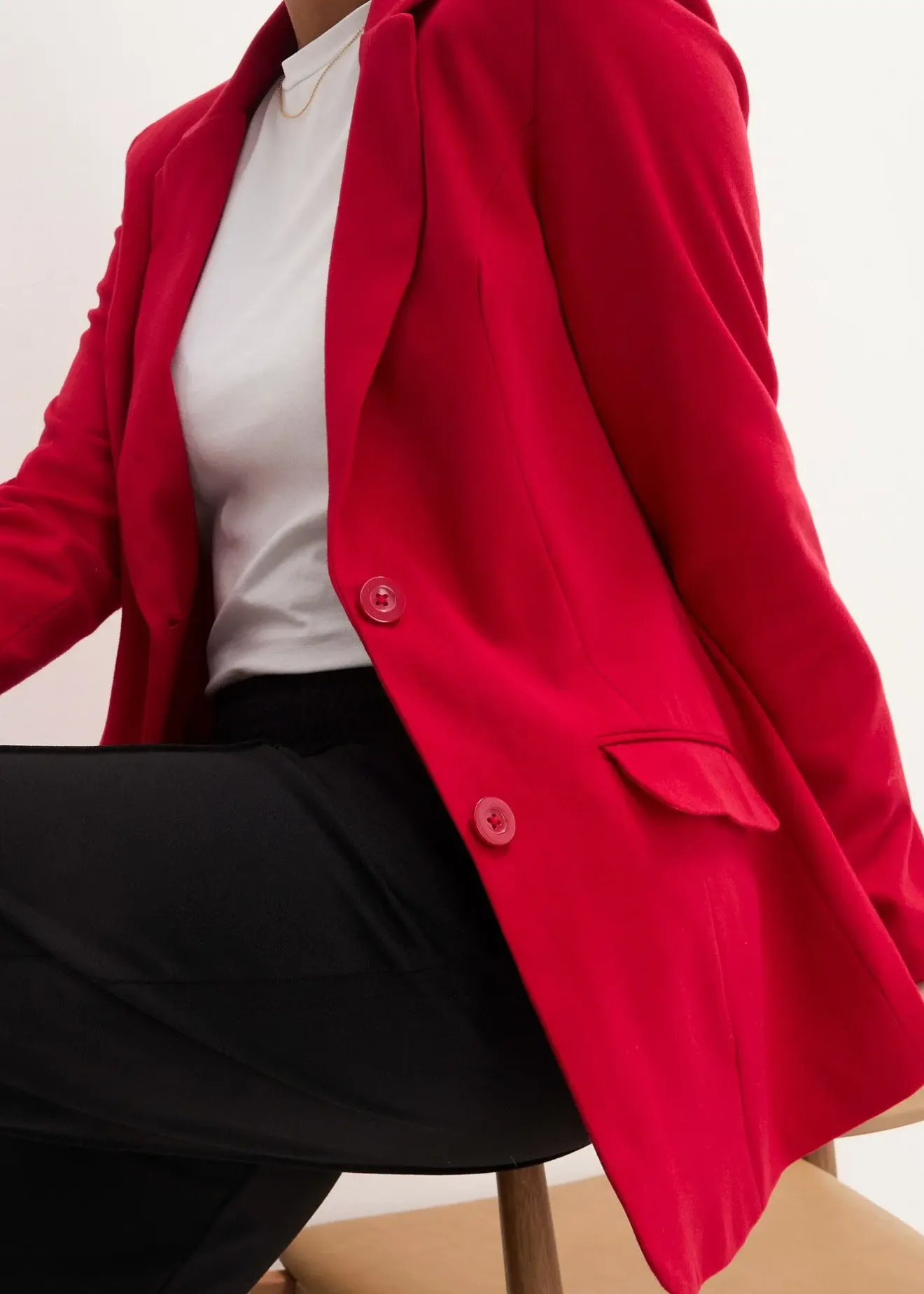 Femme bonprix Blazers|Blazer long en jersey coton