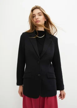bonprix Blazer long en jersey coton|Femme Blazers