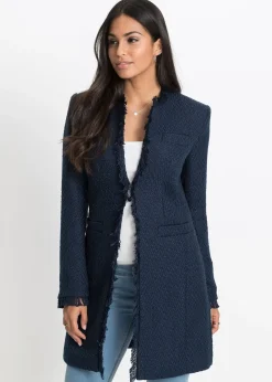 Femme bonprix Blazers|Blazer long en maille bouclée
