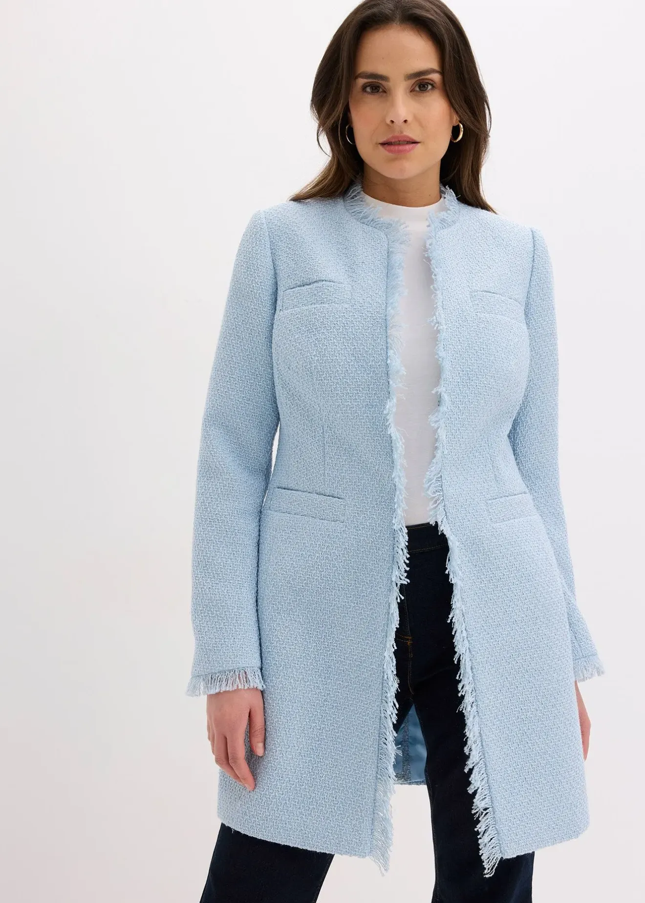 Femme bonprix Blazers|Blazer long en maille bouclée