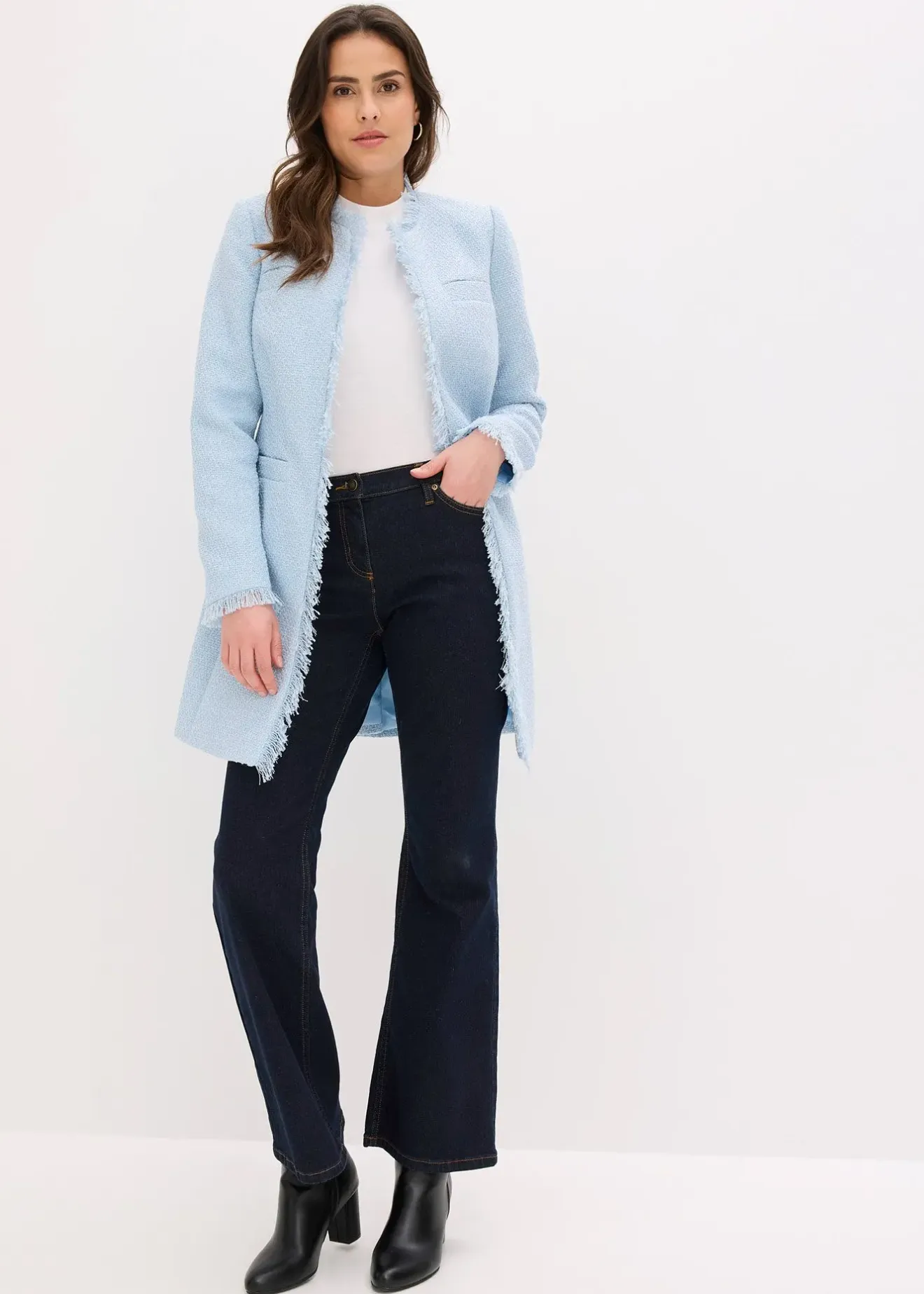 Femme bonprix Blazers|Blazer long en maille bouclée