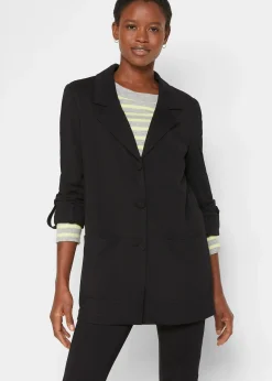 Femme bonprix Blazers|Sweats|Blazer long en maille Milano de viscose mélangée