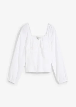 Femme bonprix Chemisiers|Blouse à broderie anglaise, 100% coton